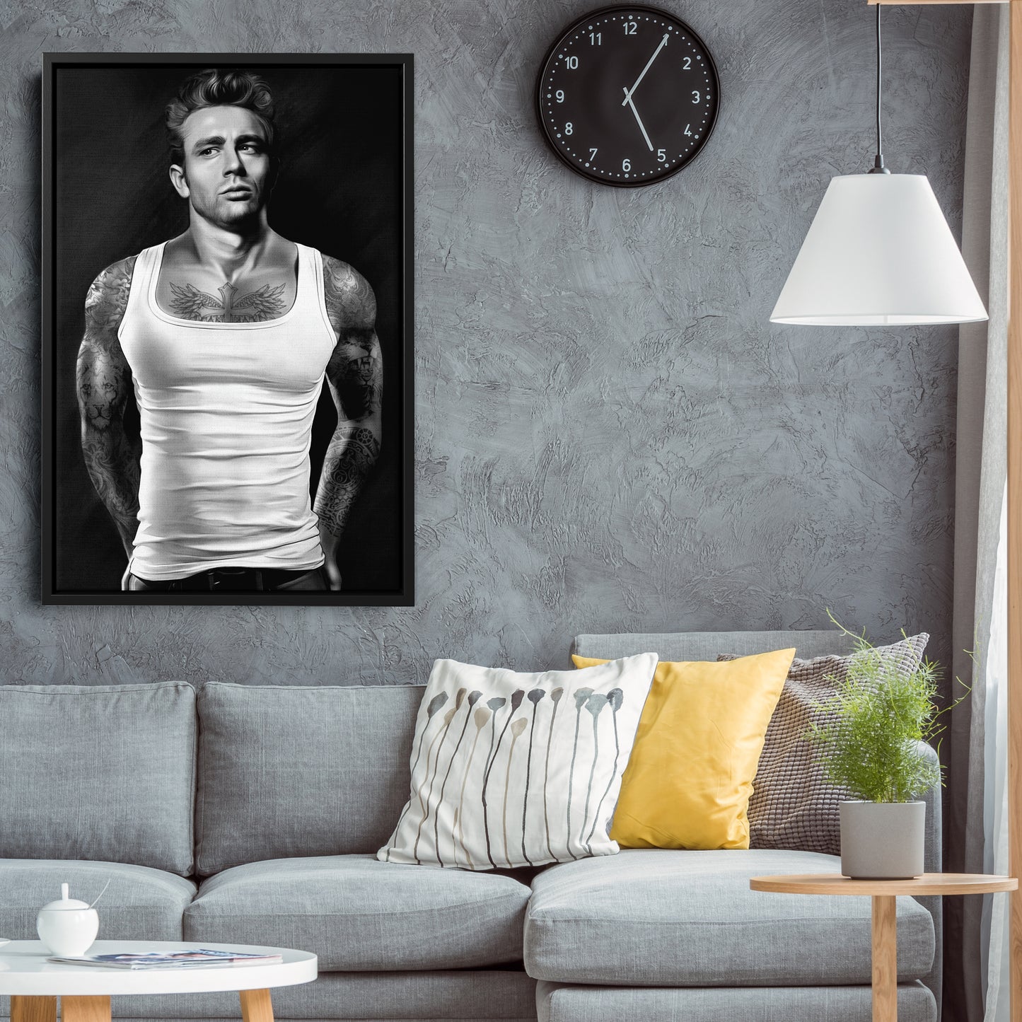 James Dean Tattoo Canvas Print | Rebel Icon Wall Art