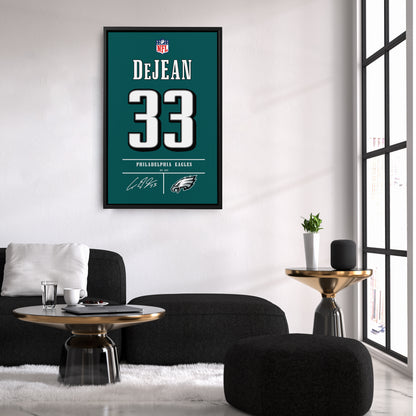 Cooper DeJean Eagles Jersey Canvas Print | Wall Art Decor