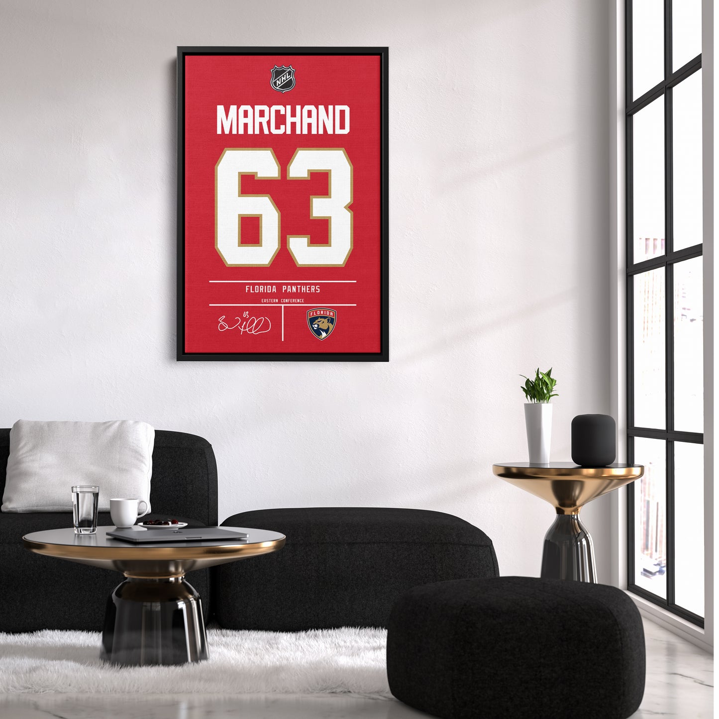 Brad Marchand Florida Panthers Jersey Canvas Wall Art