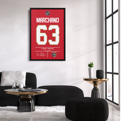 Brad Marchand Florida Panthers Jersey Canvas Wall Art