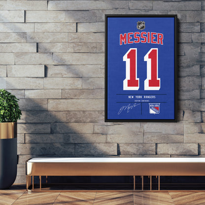 Mark Messier Rangers Jersey Canvas Print | Wall Art Decor