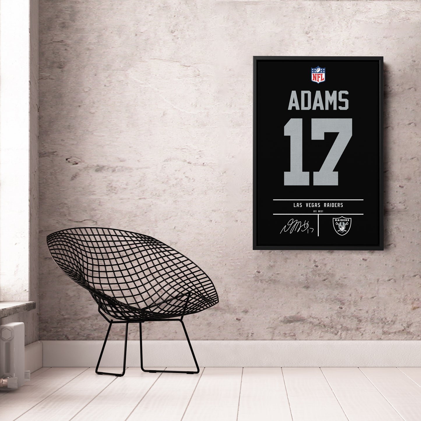 Davante Adams Raiders Jersey Canvas Print | Wall Art Decor