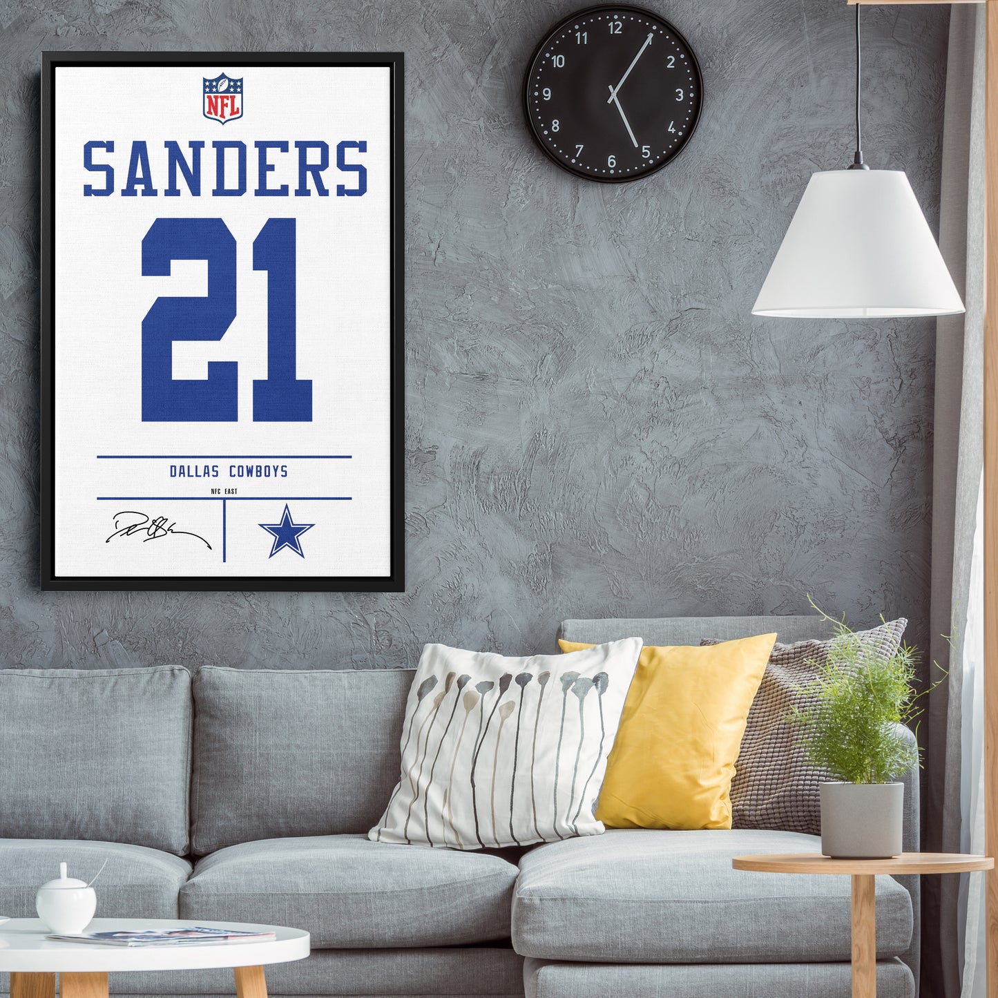 Deion Sanders Cowboys Jersey Canvas Print | Wall Art Decor