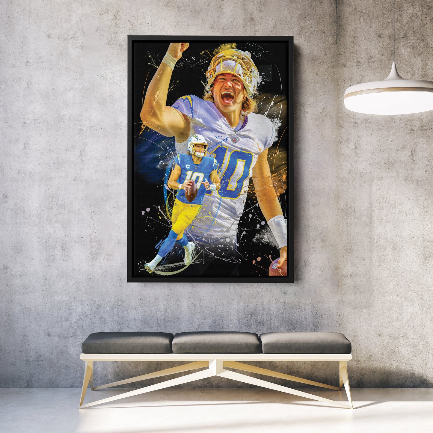 Justin Herbert Chargers Canvas Print | Los Angeles Football Wall Art