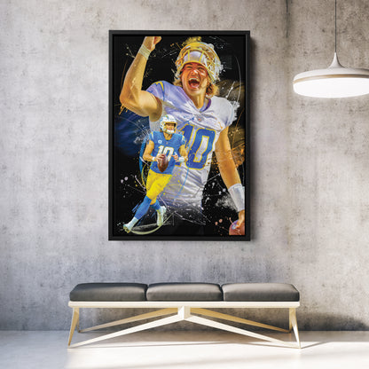 Justin Herbert Chargers Canvas Print | Los Angeles Football Wall Art