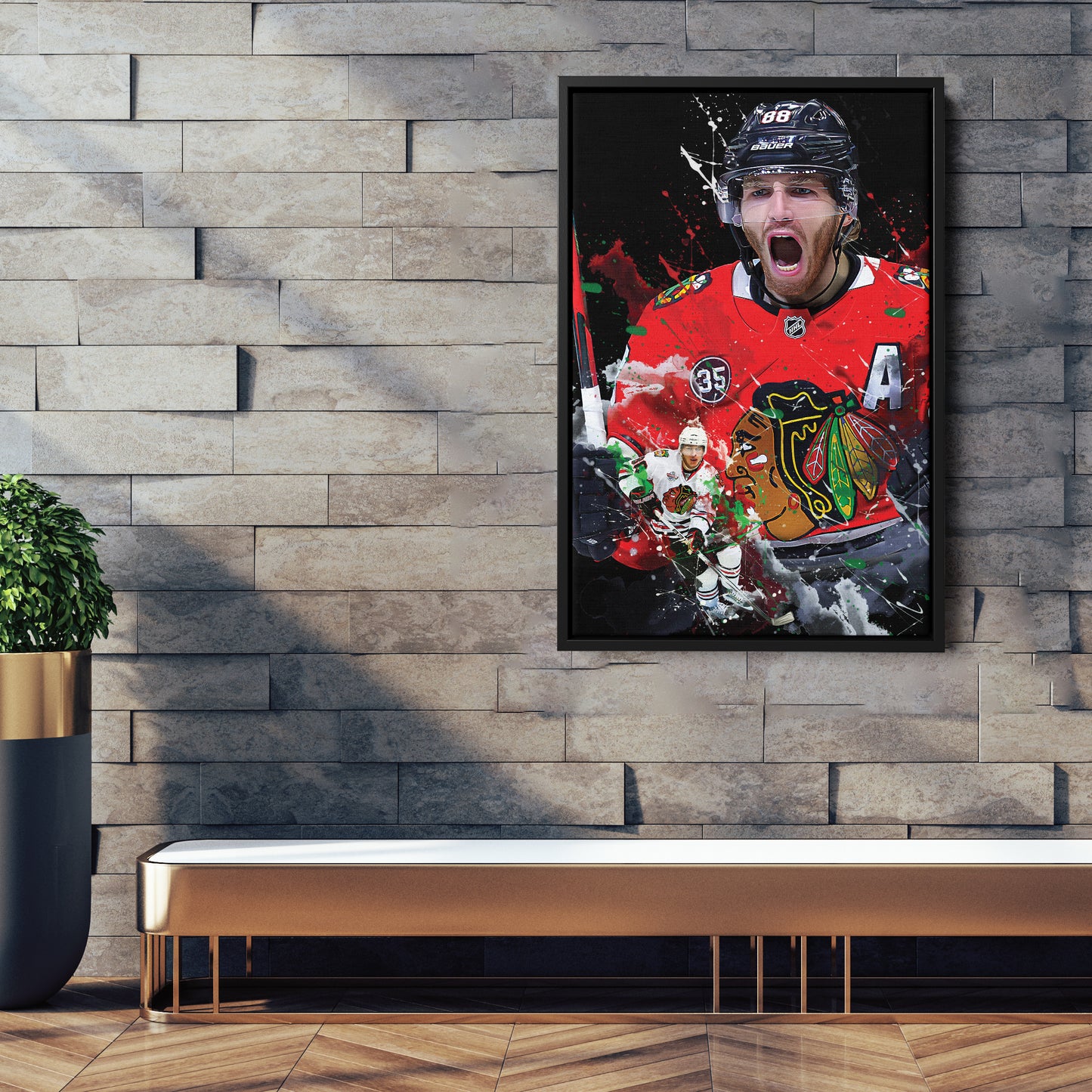Patrick Kane Chicago Blackhawks Canvas Print | NHL Hockey Wall Art