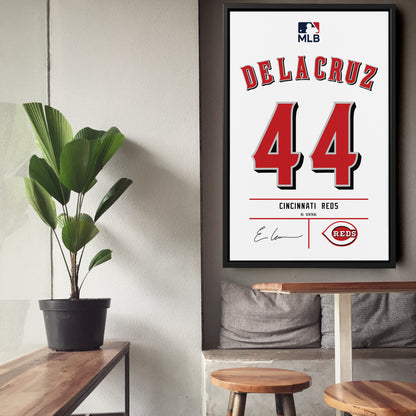 Elly De La Cruz Cincinnati Reds Jersey Canvas Wall Art