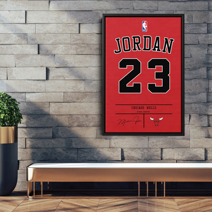 Michael Jordan Bulls Jersey Canvas Print | Wall Art Decor