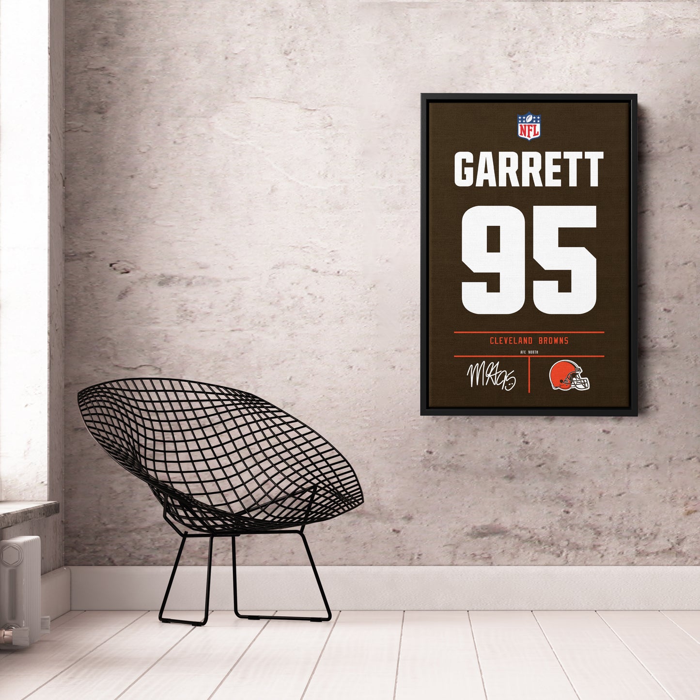 Myles Garrett Cleveland Browns Jersey Canvas Wall Art