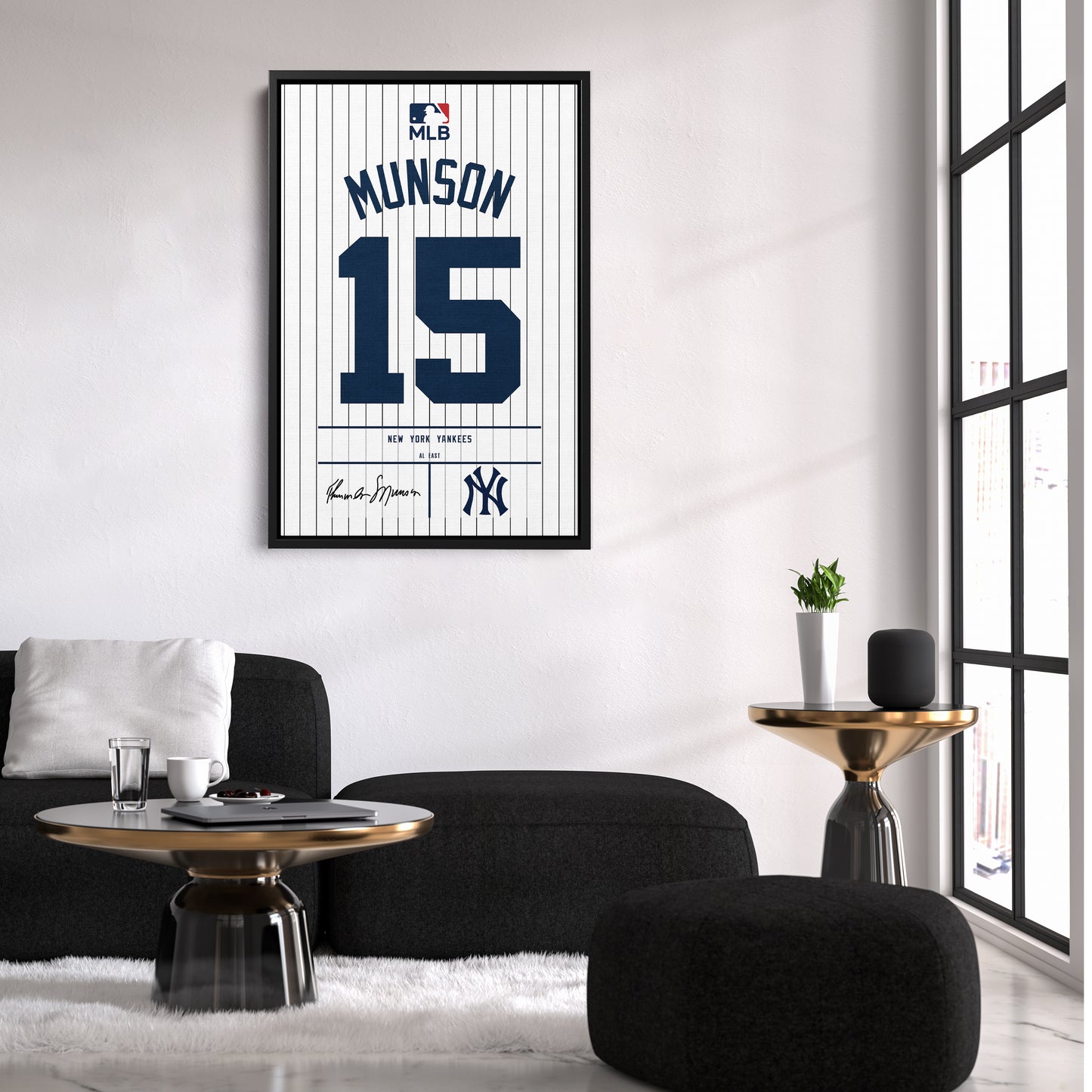 Thurman Munson New York Yankees Jersey Canvas Wall Art