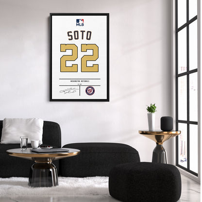 Juan Soto Nationals Jersey Canvas Print | Wall Art Decor