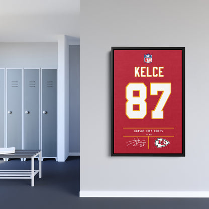 Travis Kelce Chiefs Jersey Canvas Print | Wall Art Decor