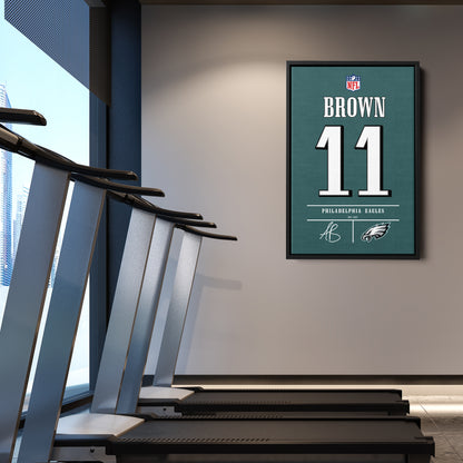 A. J. Brown Eagles Jersey Canvas Print | Wall Art Decor