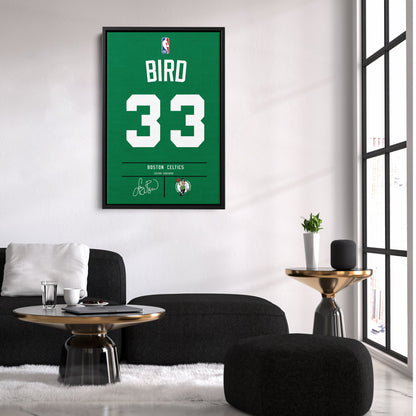 Larry Bird Celtics Jersey Canvas Print | Wall Art Decor