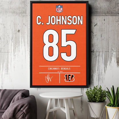 Chad Johnson Bengals Jersey Canvas Print | Wall Art Decor