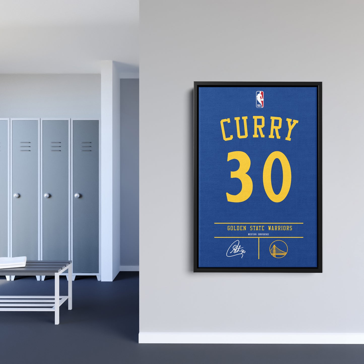 Stephen Curry Warriors Jersey Canvas Print | Wall Art Decor