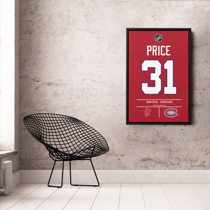 Carey Price Canadiens Jersey Canvas Print | Wall Art Decor