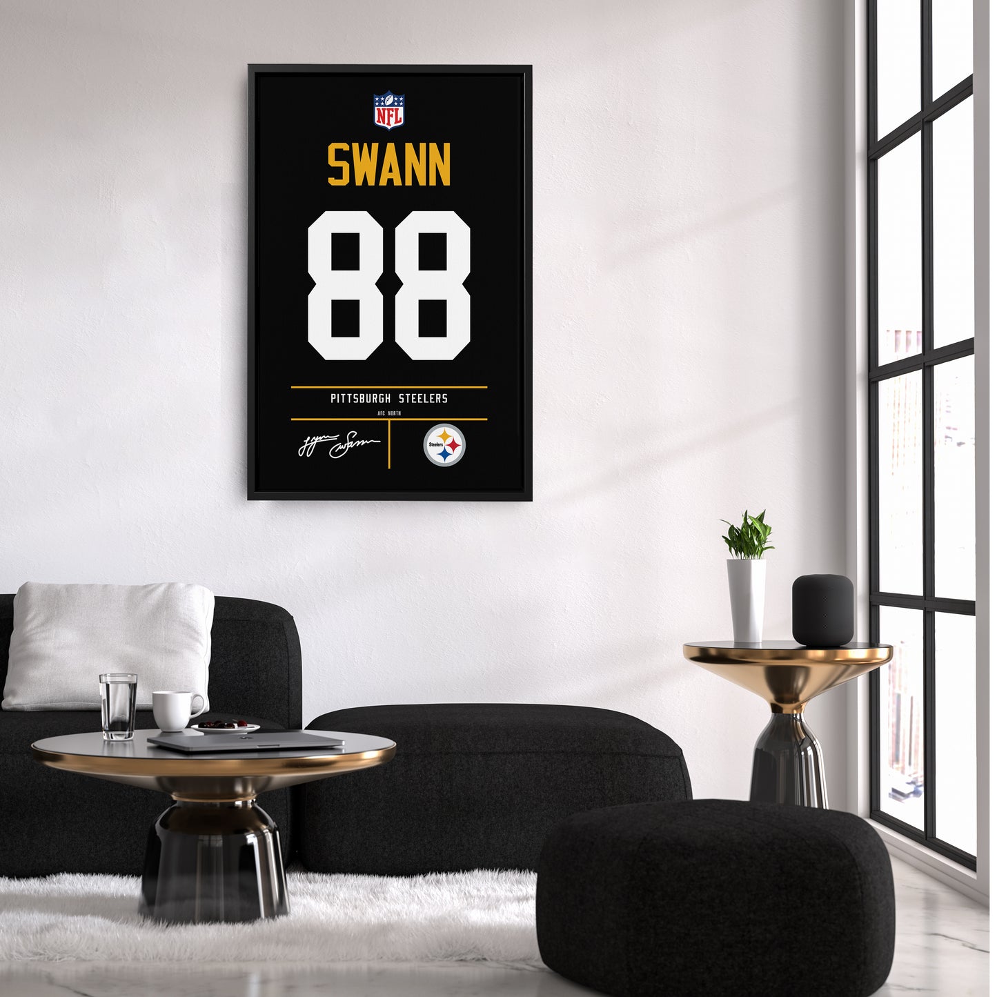 Lynn Swann Pittsburgh Steelers Jersey Canvas Wall Art