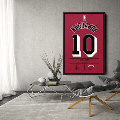 Tim Hardaway Heat Jersey Canvas Print | Wall Art Decor