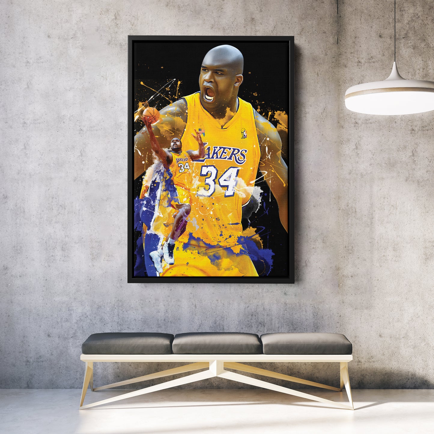 Shaquille O'Neal Lakers Canvas Print | Los Angeles Basketball Wall Art