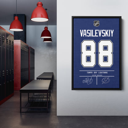 Andrei Vasilevskiy Lightning Jersey Canvas Print | Wall Art Decor