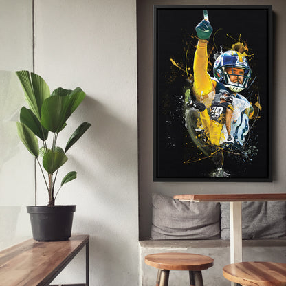 T.J. Watt Steelers Canvas Print | Pittsburgh Football Wall Art