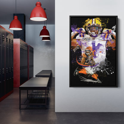 Ja'Marr Chase Bengals Canvas Print | Cincinnati Football Wall Art