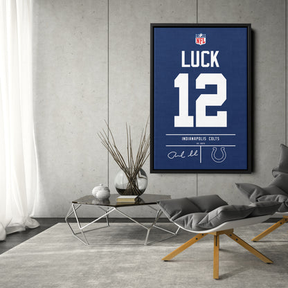 Andrew Luck Colts Jersey Canvas Print | Wall Art Decor