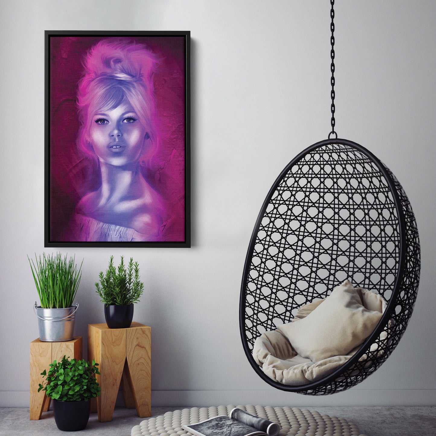 Brigitte Bardot Canvas Print | Vintage Hollywood Wall Art Decor