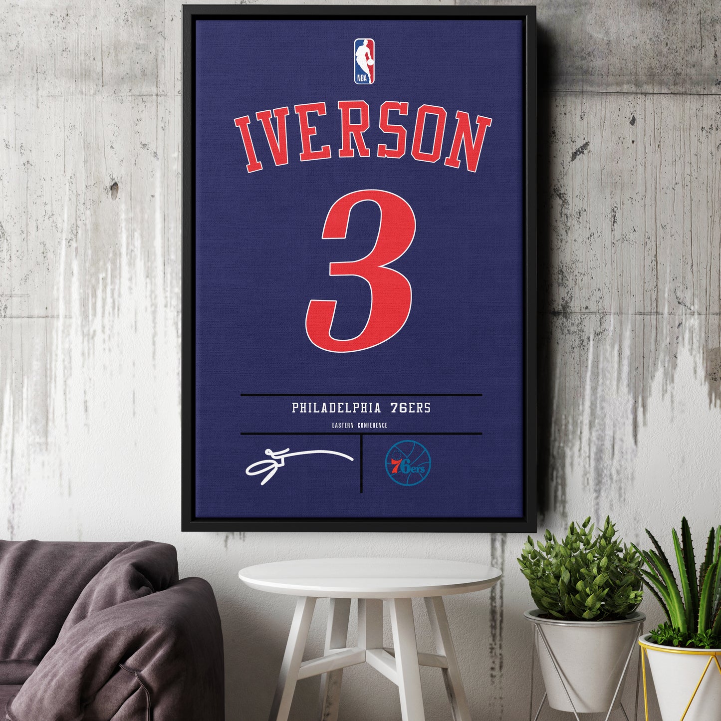 Allen Iverson 76ers Jersey Art