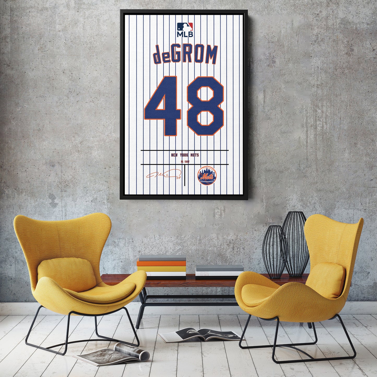 Jacob deGrom Mets Jersey Canvas Print | Wall Art Decor