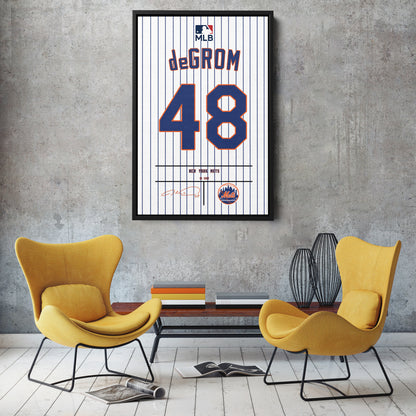 Jacob deGrom Mets Jersey Canvas Print | Wall Art Decor