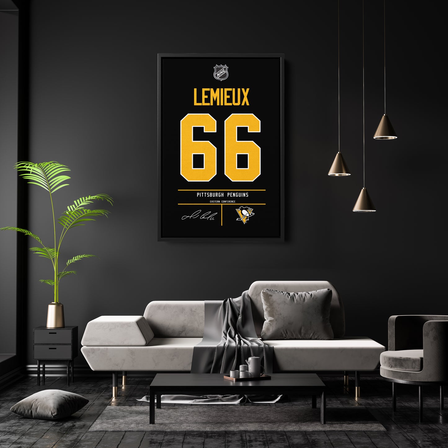 Mario Lemieux Penguins Jersey Canvas Print | Wall Art Decor