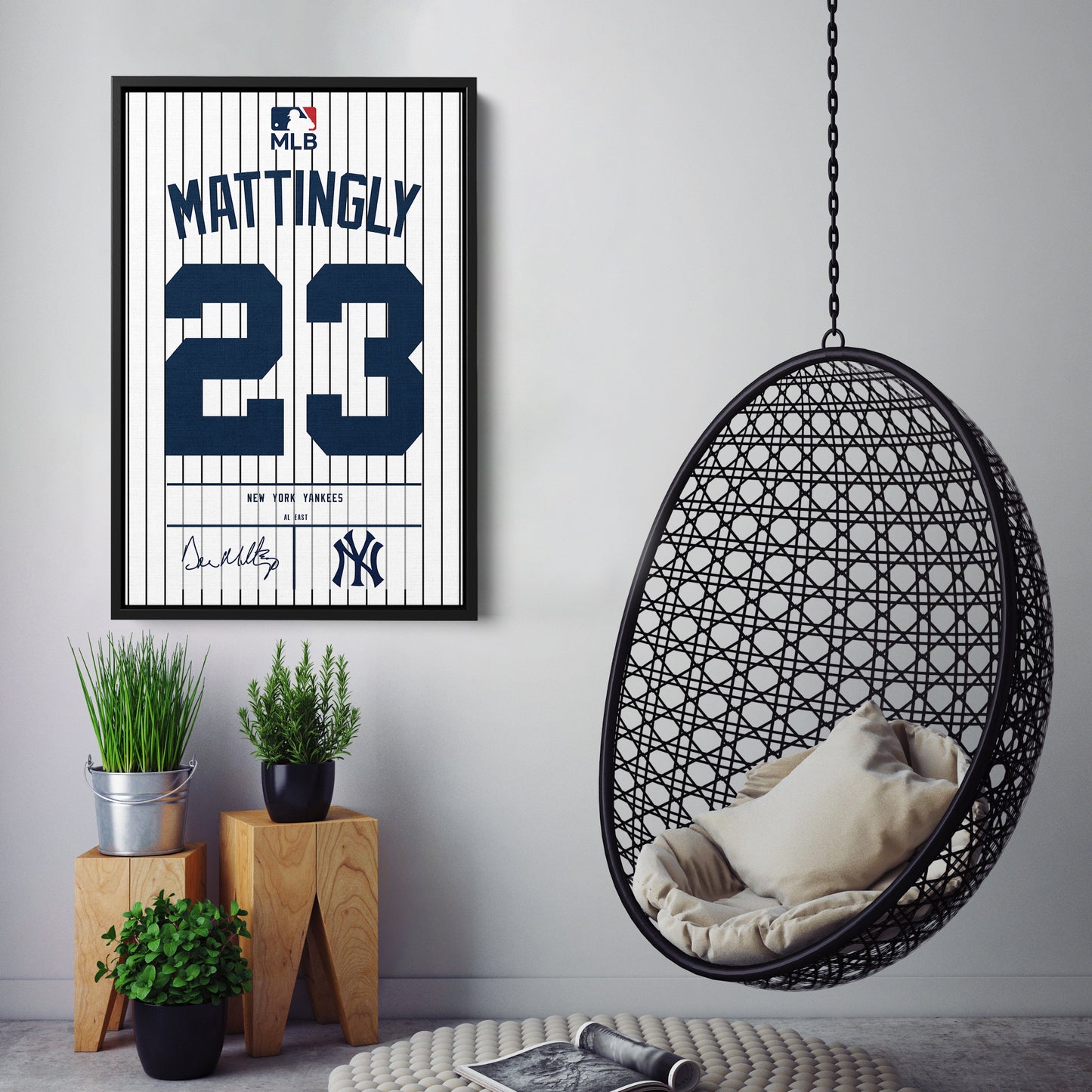 Don Mattingly Yankees Jersey Canvas Print | Wall Art Decor