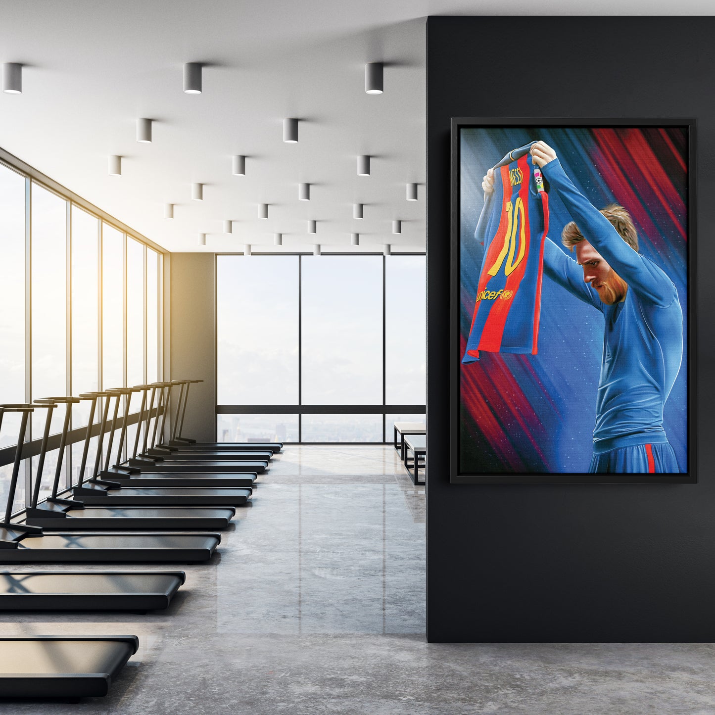 Lionel Messi Iconic Celebration Canvas Print | Soccer Legend Wall Art