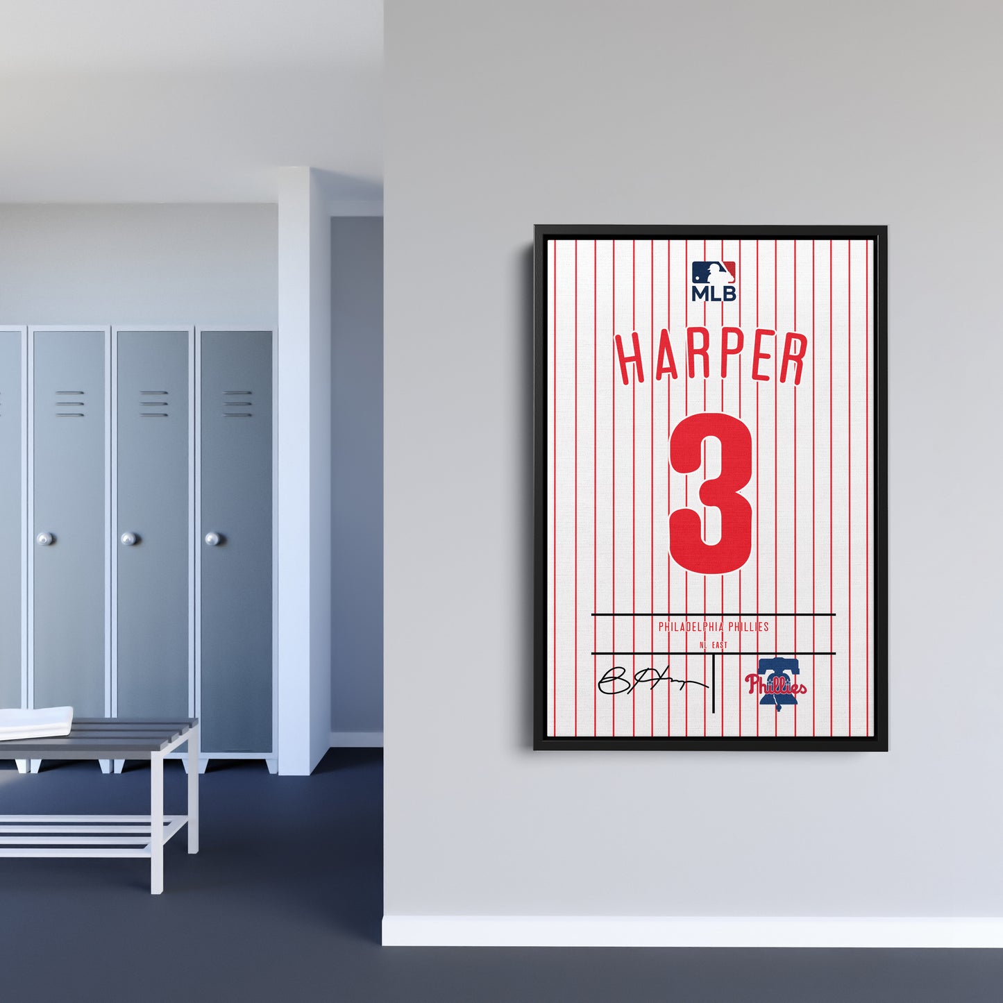Bryce Harper Phillies Jersey Canvas Print | Wall Art Decor
