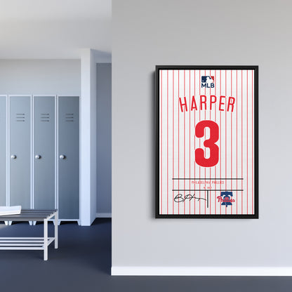 Bryce Harper Phillies Jersey Canvas Print | Wall Art Decor