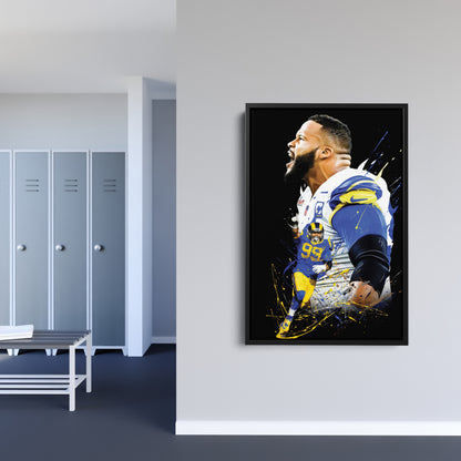 Aaron Donald Rams Canvas Print | Los Angeles Football Wall Art