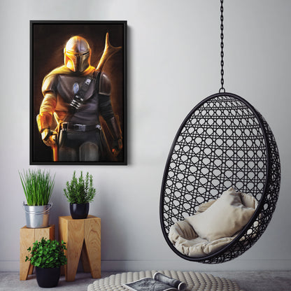 The Mandalorian Canvas Print | Star Wars Bounty Hunter Wall Art