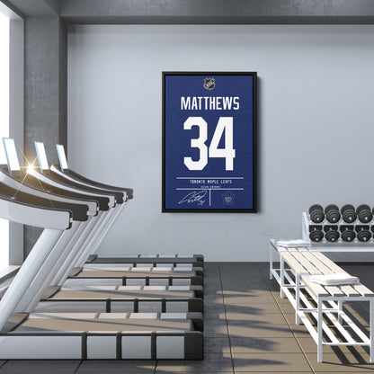 Auston Matthews Maple Leafs Jersey Canvas Print | Wall Art Decor