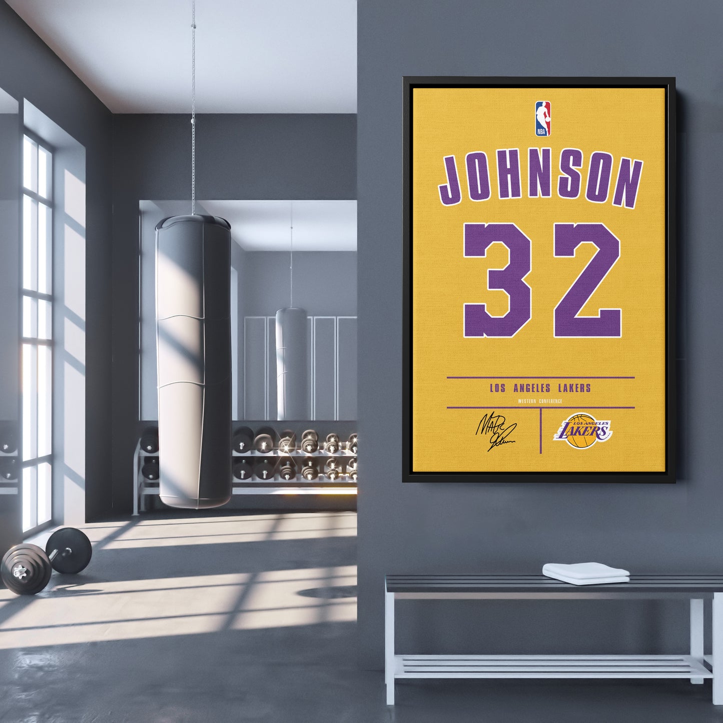 Magic Johnson Lakers Jersey Canvas Print | Wall Art Decor