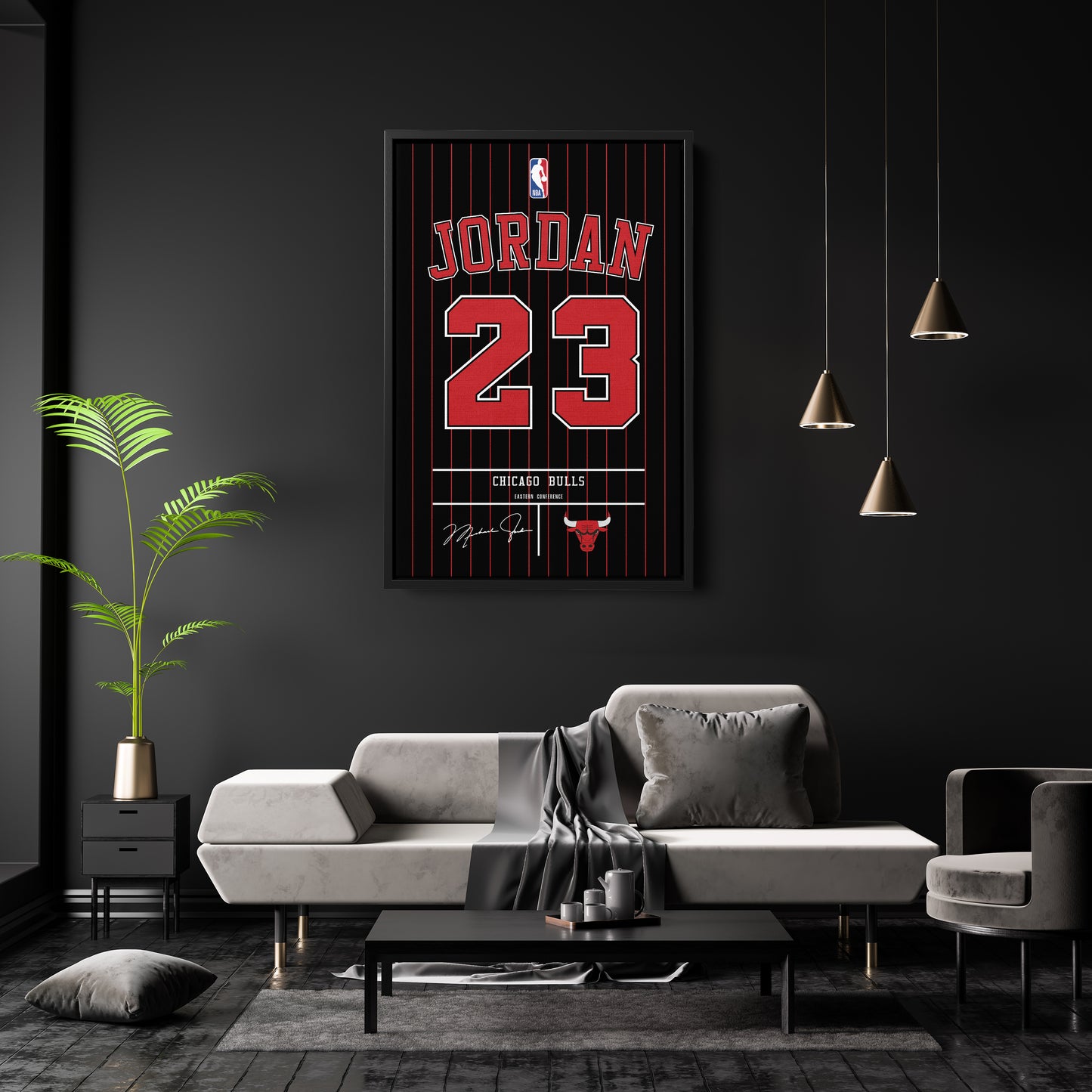 Michael Jordan Bulls Jersey Canvas Print | Wall Art Decor