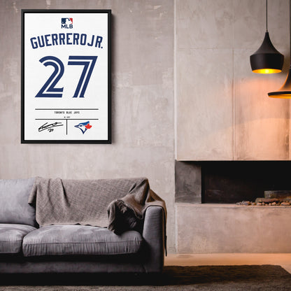 Vladimir Guerrero Jr. Blue Jays Jersey Canvas Print | Wall Art Decor
