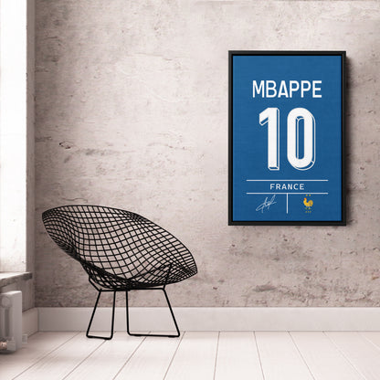 Kylian Mbappé France Jersey Canvas Print | Wall Art Decor