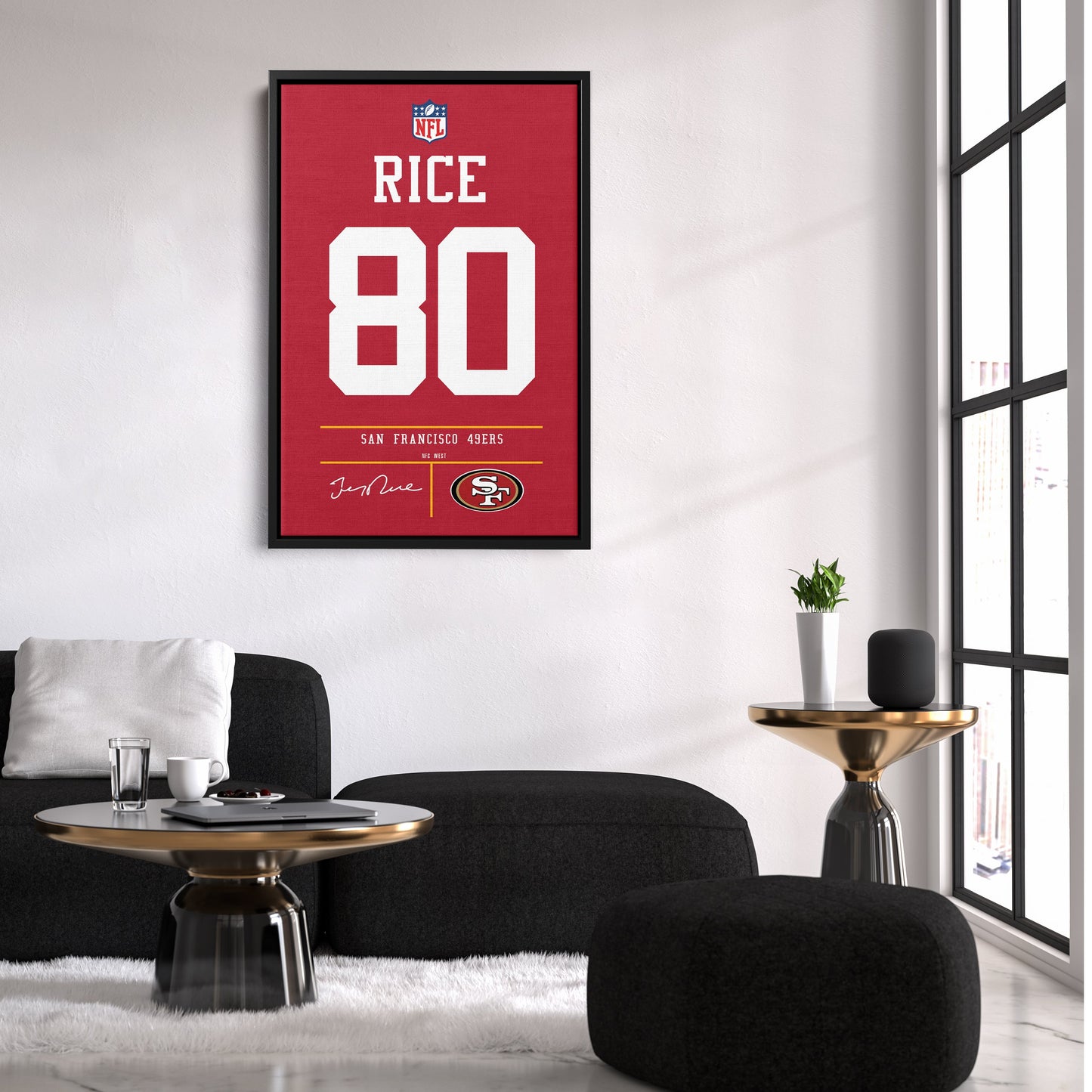 Jerry Rice 49ers Jersey Canvas Print | Wall Art Decor