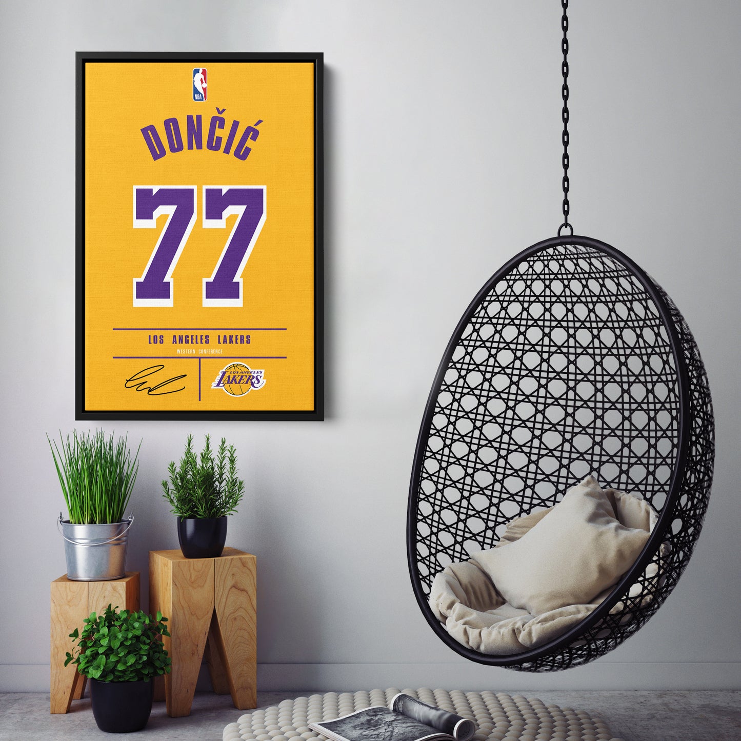 Luka Doncic Lakers Jersey Canvas Print | Wall Art Decor