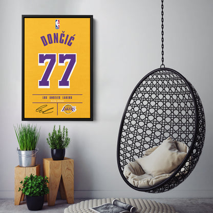 Luka Doncic Lakers Jersey Canvas Print | Wall Art Decor