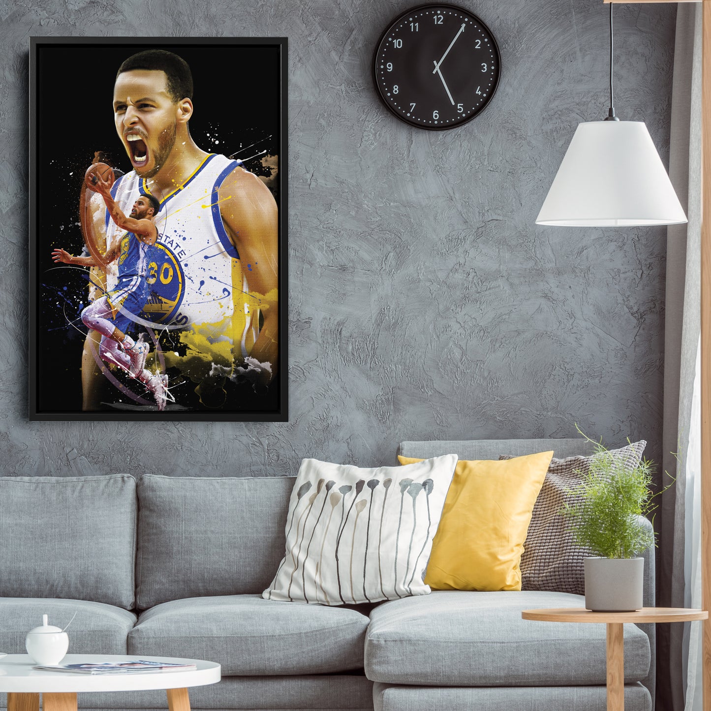 Stephen Curry Warriors Canvas Print | Golden State Basketball Wall Art
