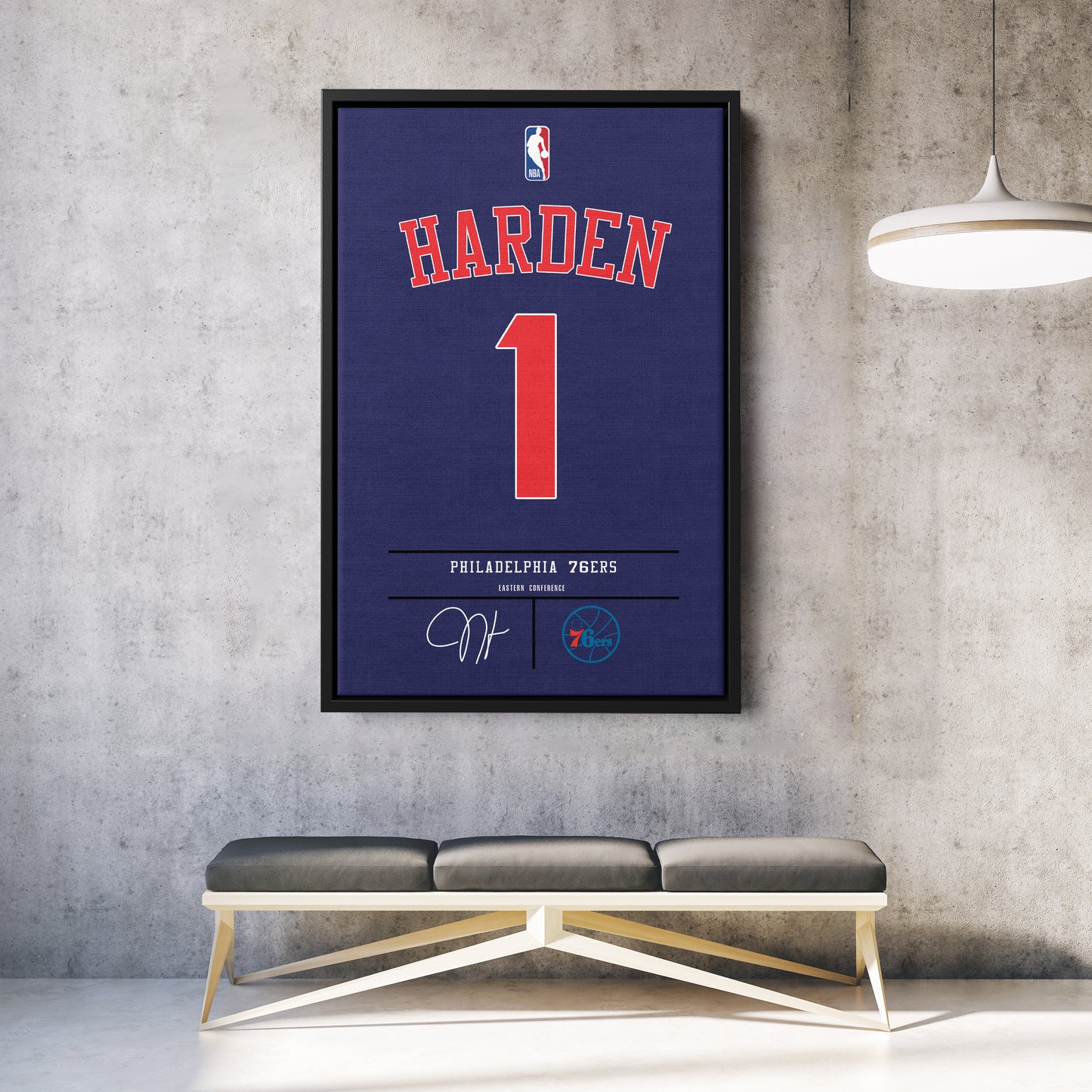 James Harden 76ers Jersey Canvas Print | Wall Art Decor