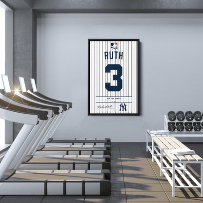 Babe Ruth Yankees Jersey Canvas Print | Wall Art Decor